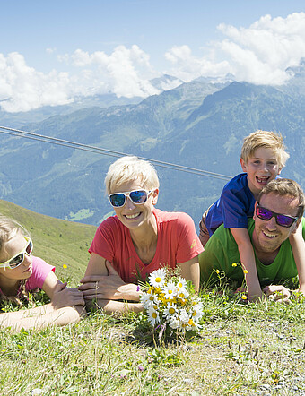 Family during a summer holiday in Neukirchen