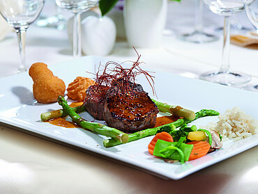 Hauptspeise im Zirbenhotel Steiger in Salzburg