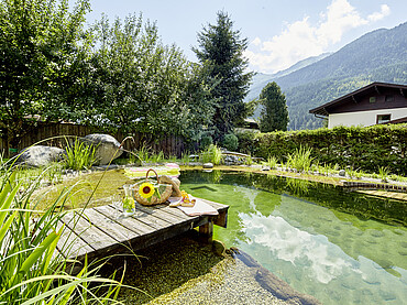 Badeteich im Wellnesshotel Steiger in Neukirchen
